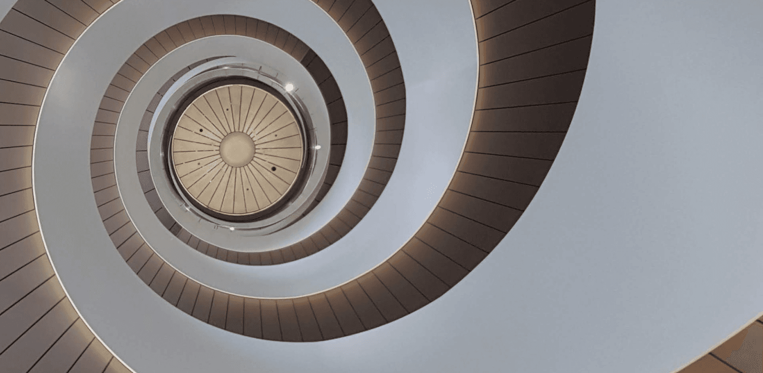 Spiral staircase architectural background